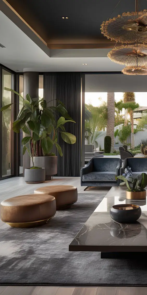 Explore 2024 Luxury Living Room Decor Trends: Glamour & Elegance